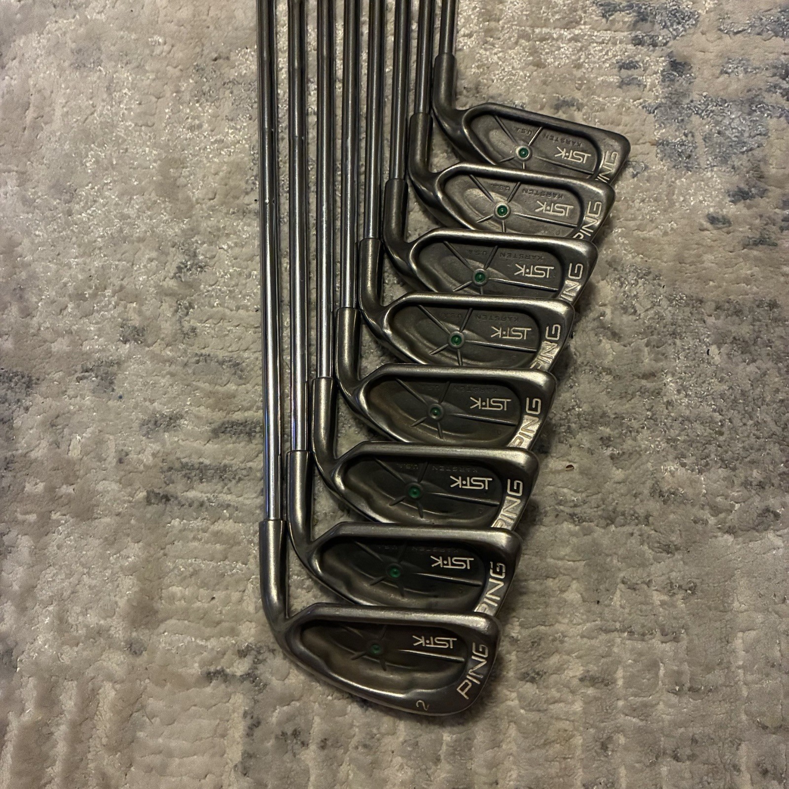 PING ISI-K Karsten Iron Set 3-PW Steel JZ Green Dot RH 8 Clubs PING ISI-K Karsten Iron Set 3-PW Steel JZ Green Dot RH 8 Clubs
