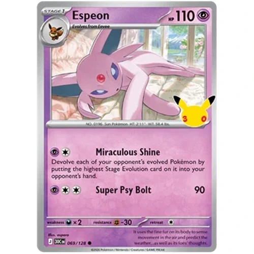 Espeon 069/128 30th Celebration Holo