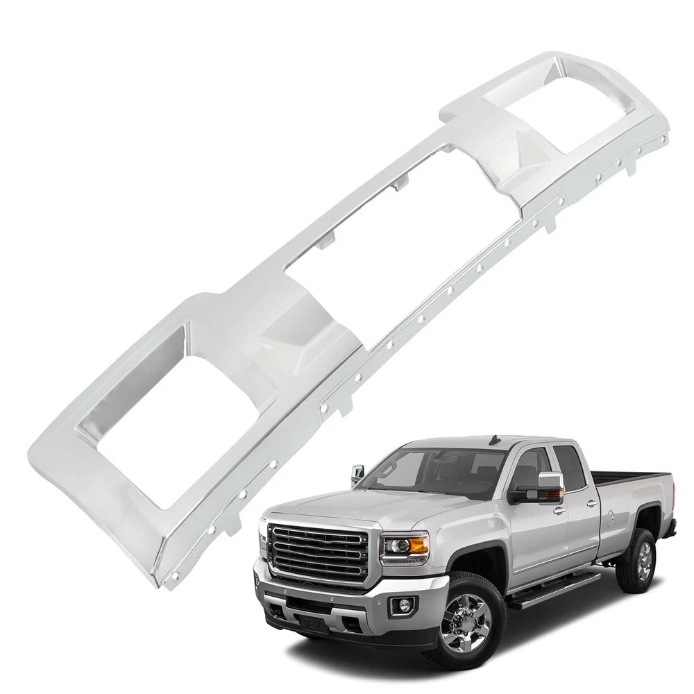 Front Bumper Skid Plate Plastic Chrome Replacement for 2015-2019 Sierra 2500HD