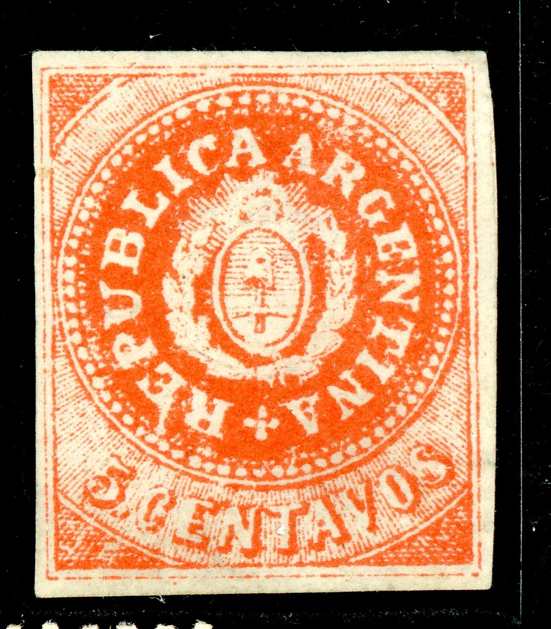 Argentina 1862 First Issue 5¢ Rose Scott #5 Mint M562 Argentina 1862 First Issue 5¢ Rose Scott #5 Mint M562