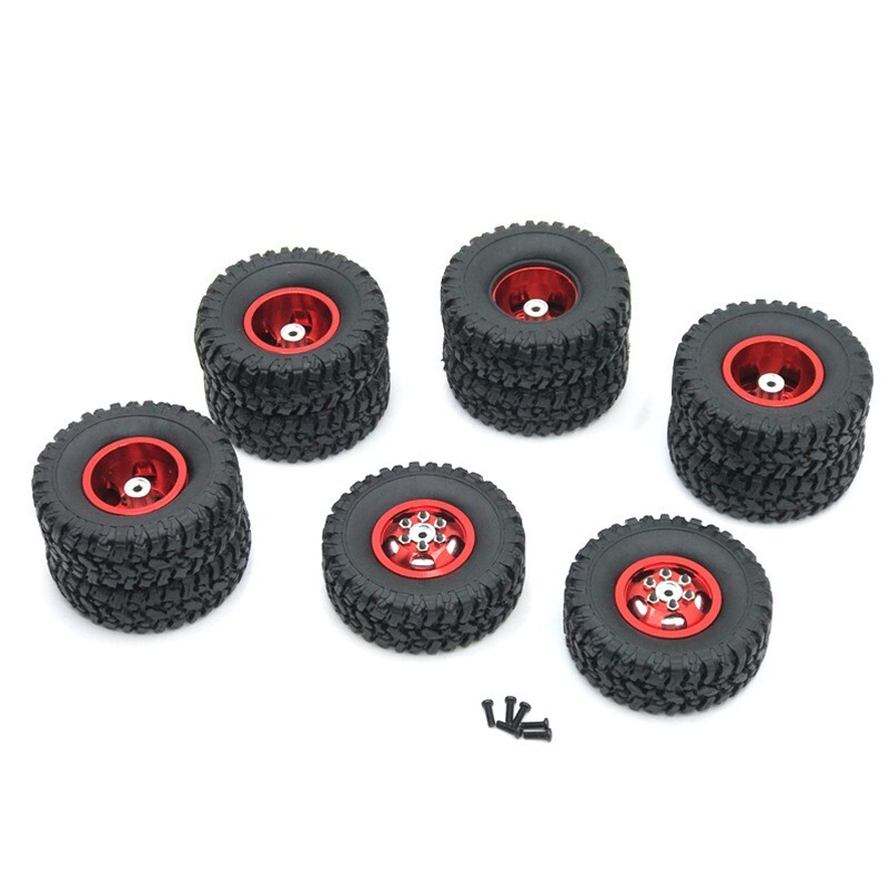 Metal Front Single Rear Dual Hub Tire For Rc WPL B16 B36 HengLong FeiYu JJRC 6WD