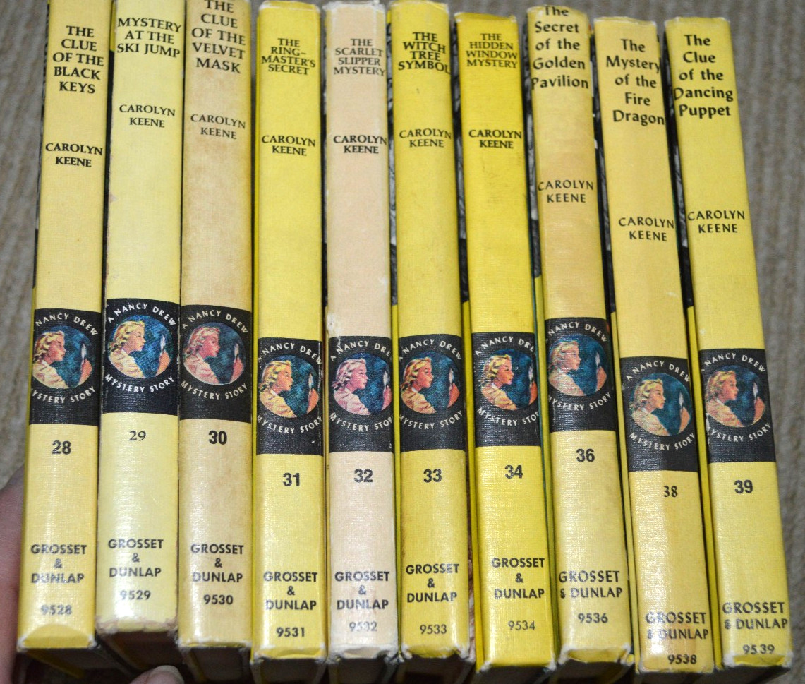 VTG NANCY DREW BOOKS LOT 10 MATTE 1960s #S 28-39 NO 35, 37 MYSTERY HC