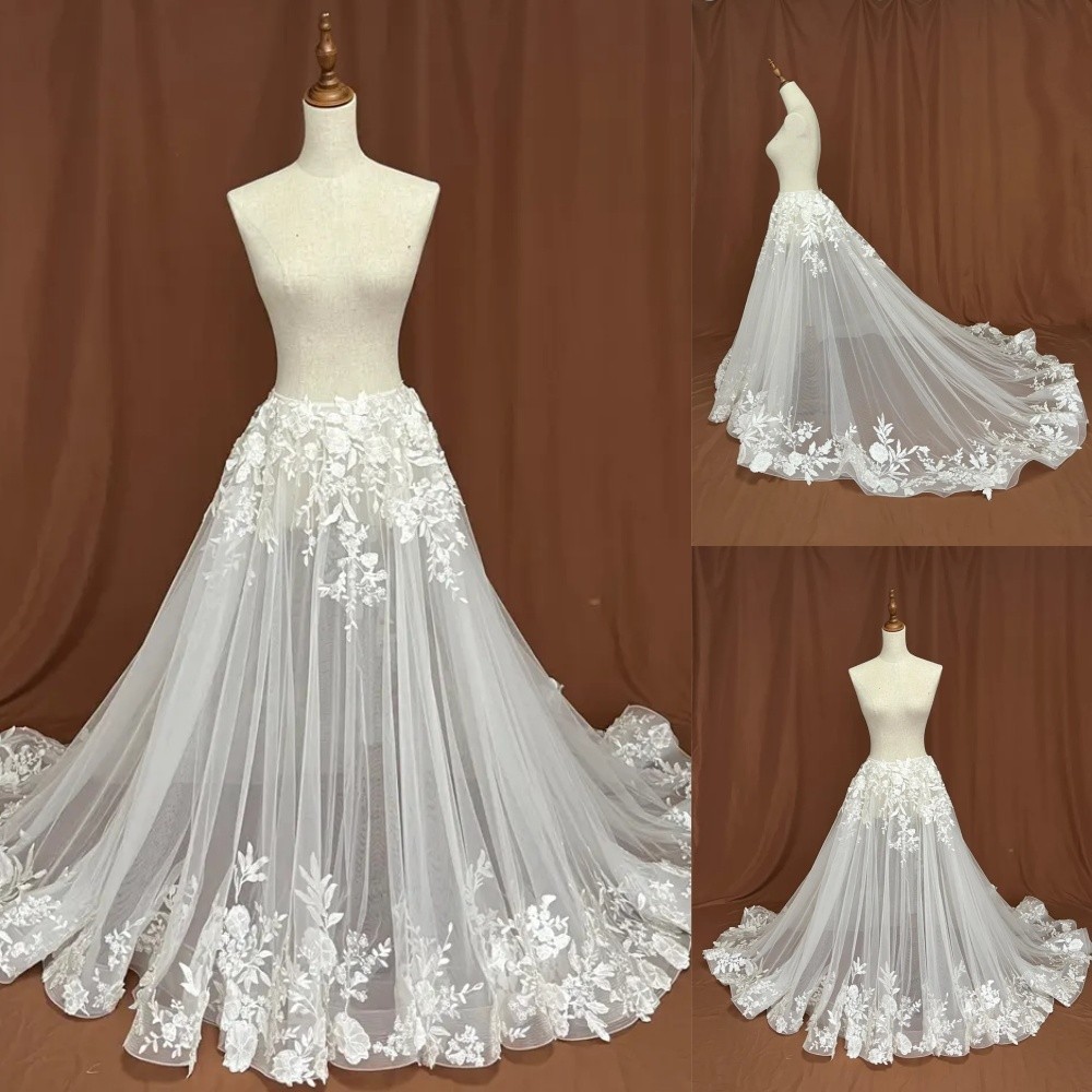 Classic Wedding Detachable Train Bridal Ball Gown Elegant Removable Train