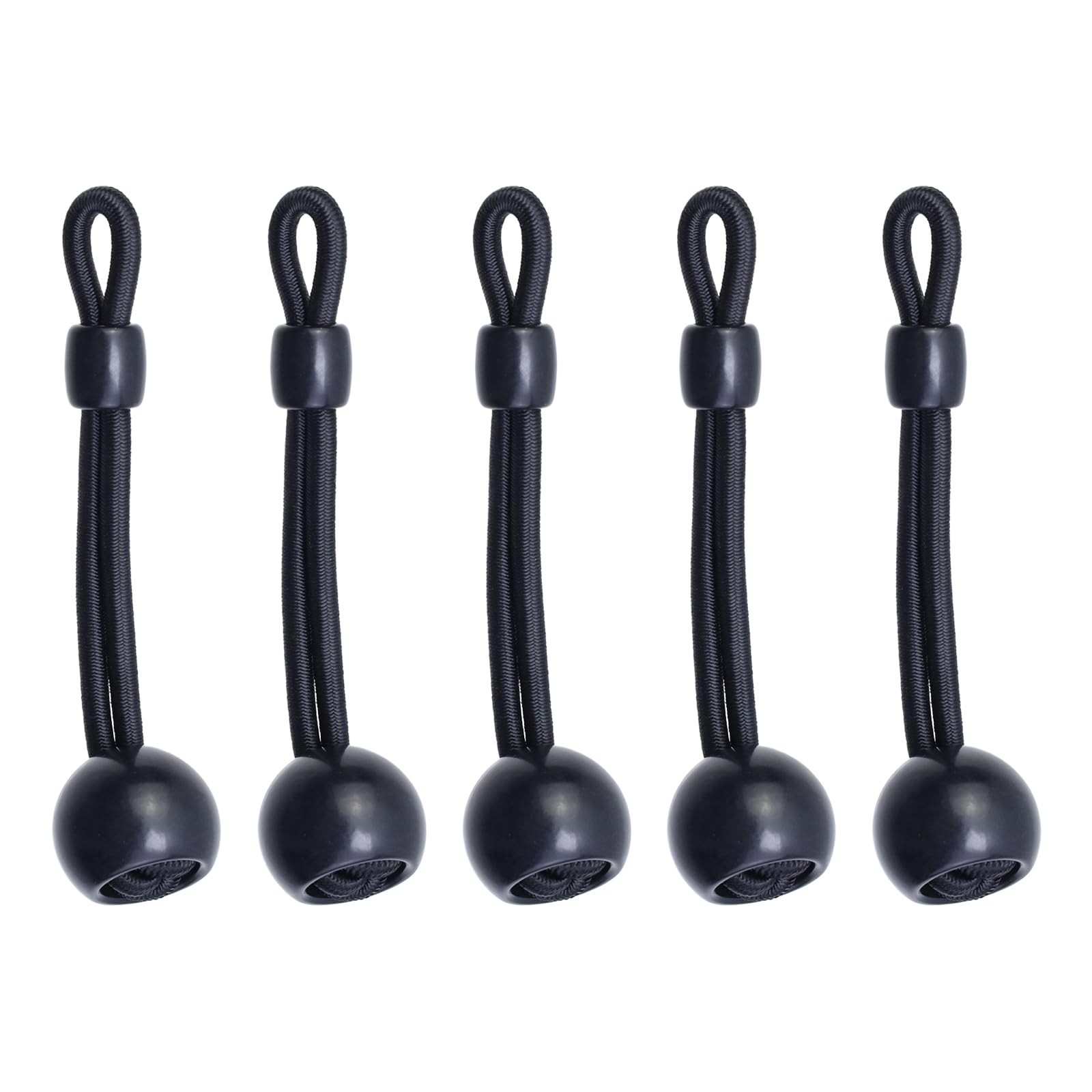 Wealrit 5 PCS Universal Bungee 4 inches x 0.2 inches, Black - No Base - 5pcs Wealrit 5 PCS Universal Bungee 4 inches x 0.2 inches, Black - No Base - 5pcs