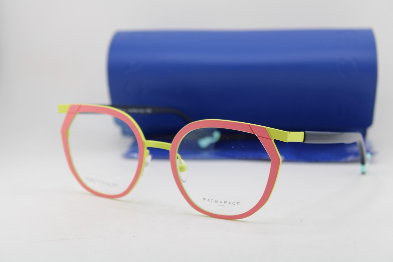 NEW FACE A FACE BOCCA COCTO 2 COL 9754 PINK YELLOW BL AUTHENTIC EYEGLASSES 50-21 NEW FACE A FACE BOCCA COCTO 2 COL 9754 PINK YELLOW BL AUTHENTIC EYEGLASSES 50-21
