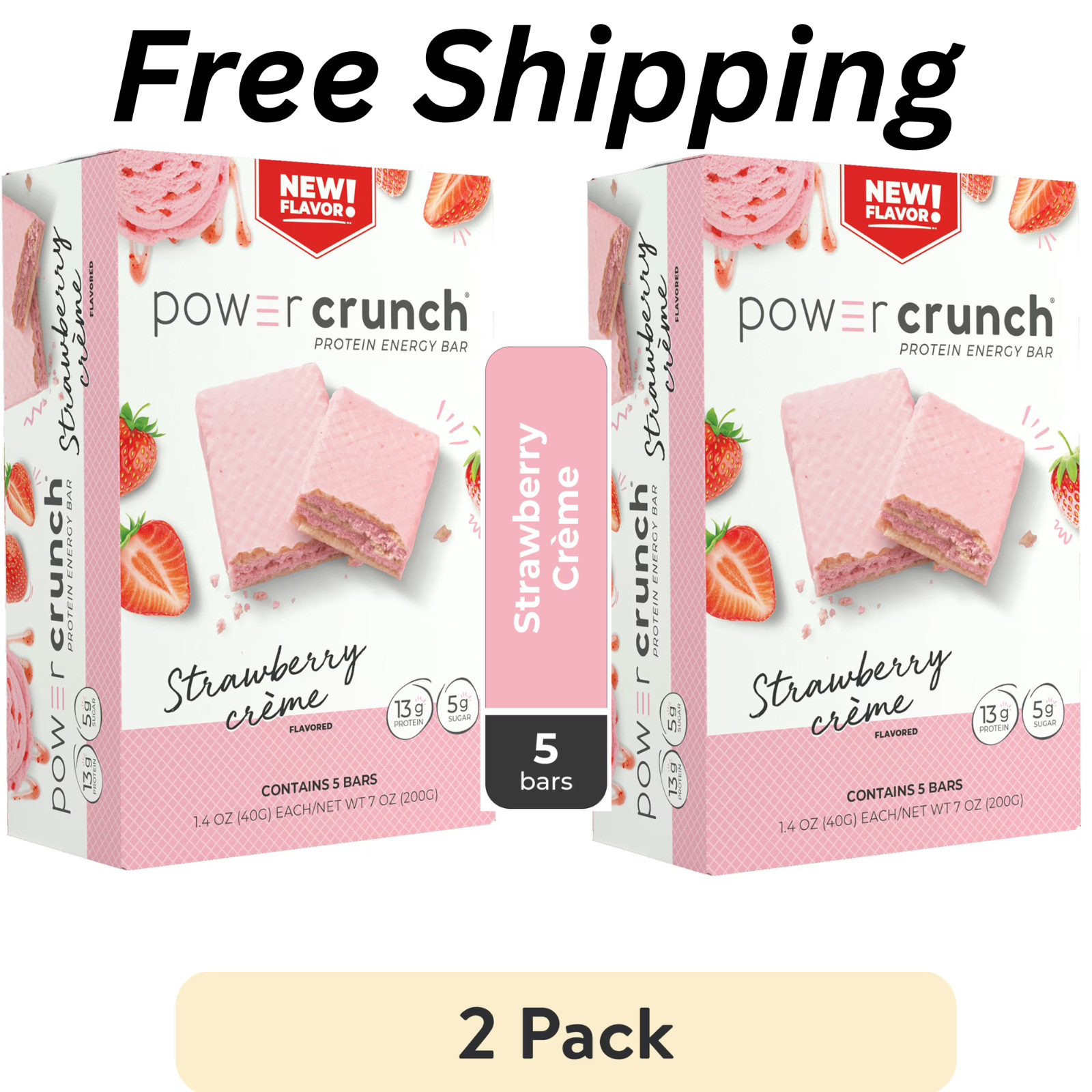 Power Crunch Protein Energy Bar Strawberry Creme 2 Pack Power Crunch Protein Energy Bar Strawberry Creme 2 Pack
