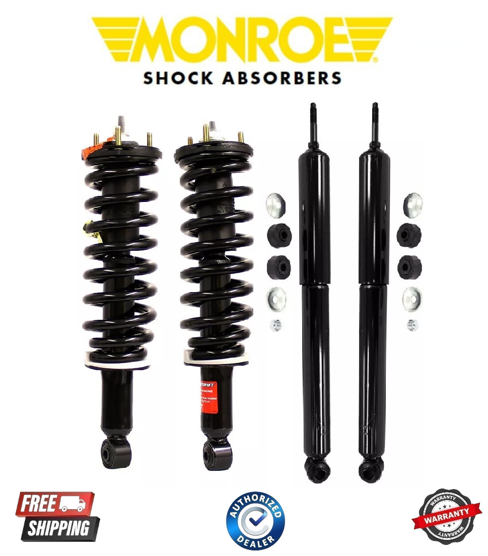 Complete Monroe Front Strut Coil Springs & Rear Shock For 01-07 Toyota Sequoia Complete Monroe Front Strut Coil Springs & Rear Shock For 01-07 Toyota Sequoia