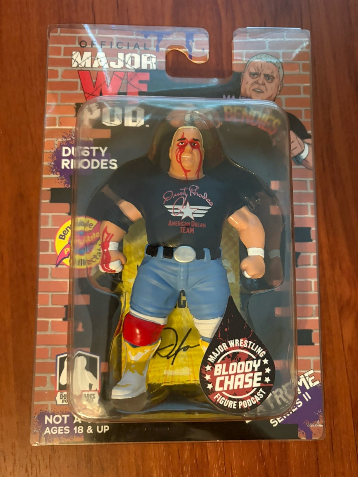 MWFP Dusty Rhodes Major Bendies Extreme Series 2 Bloody Chase Wrestling Figure
