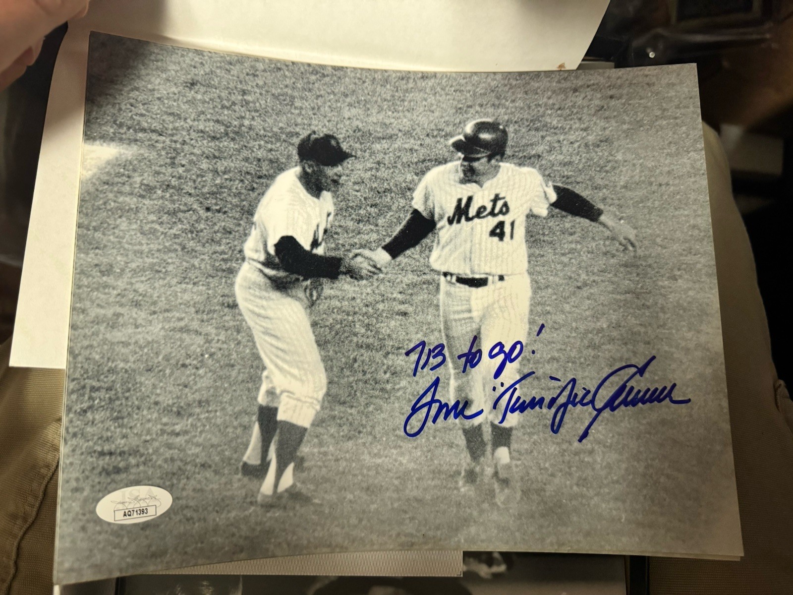Tom Seaver Signed & Inscribed 8x10 Photo JSA Tom Seaver Signed & Inscribed 8x10 Photo JSA
