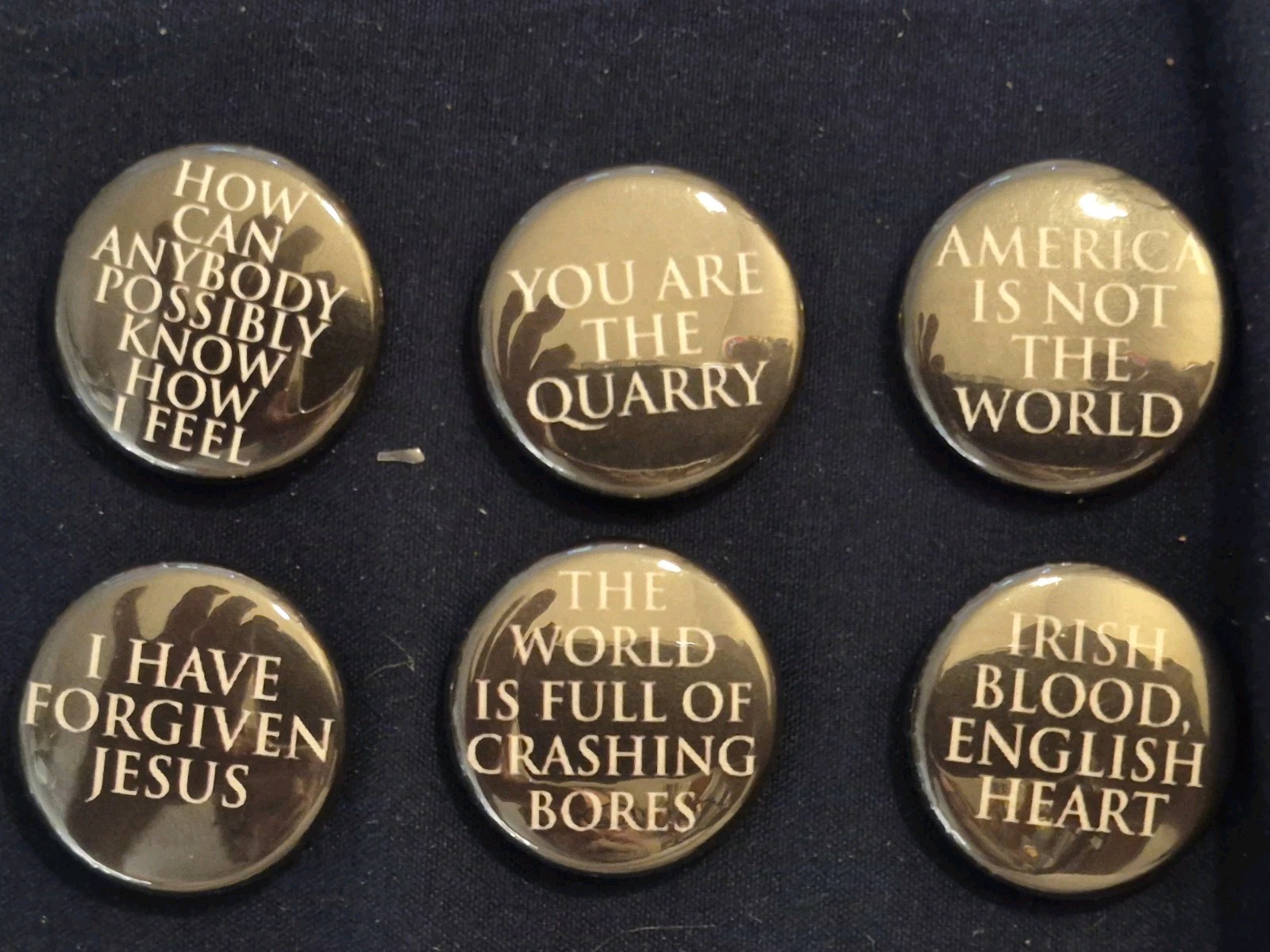 Morrissey Set Of Six You Are The Quarry Promotional Pins/Buttons MINT The Smiths