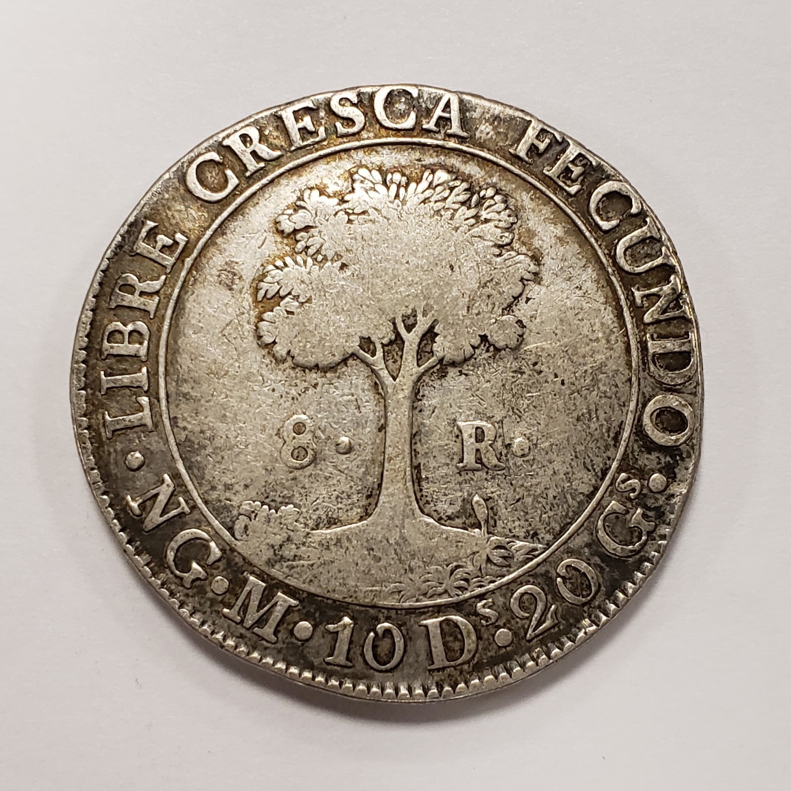 1828 Central America 8 Reales NG M .7859 ASW - KM4 - SKU-Q1585