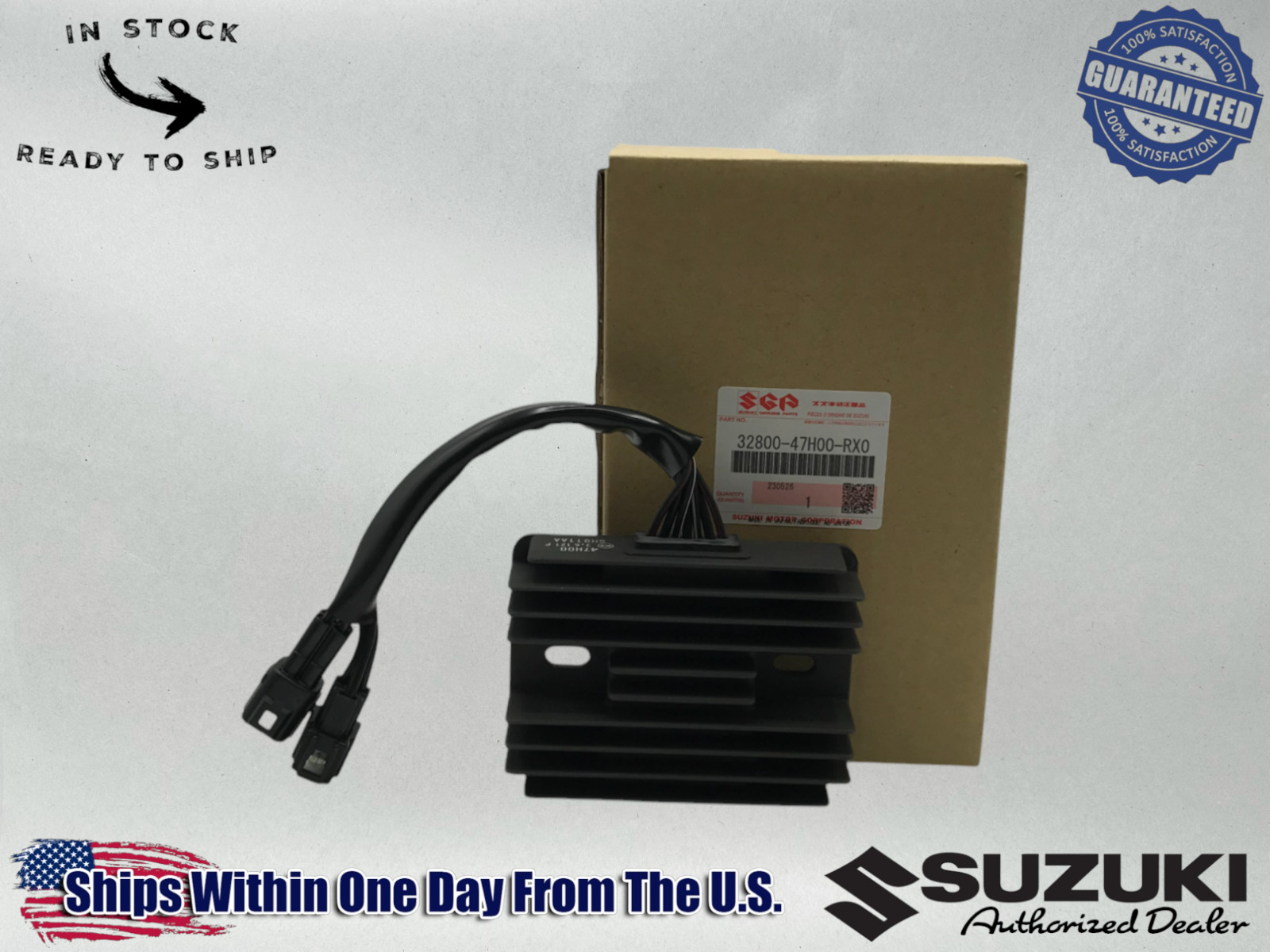 Suzuki OEM (08–09) GSX-R600 GSX-R750 Rectifier 32800-47H00-RX0 Suzuki OEM (08–09) GSX-R600 GSX-R750 Rectifier 32800-47H00-RX0