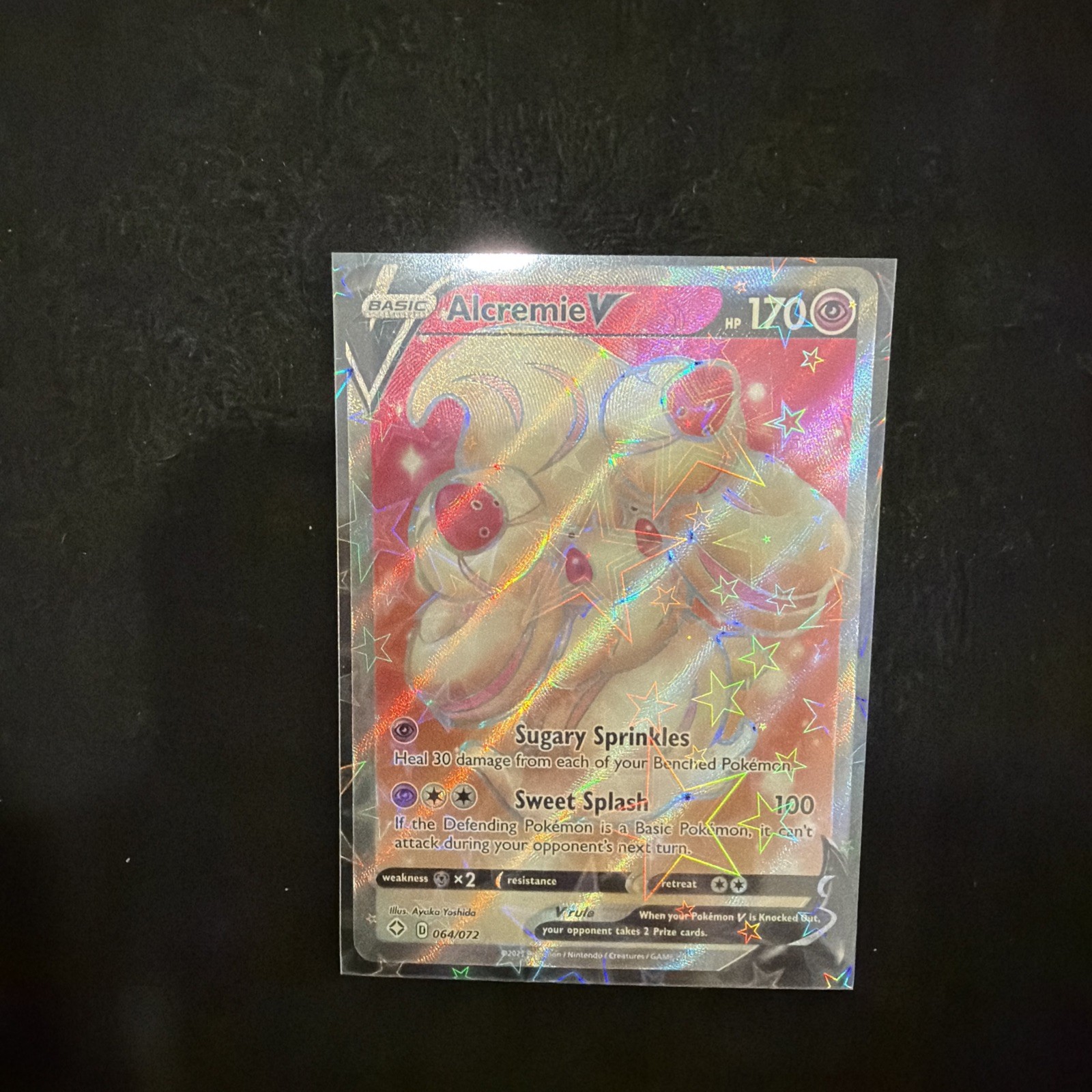 Pokemon TCG Alcremie V 064/072 Shining Fates Ultra Rare Holo Full Art English