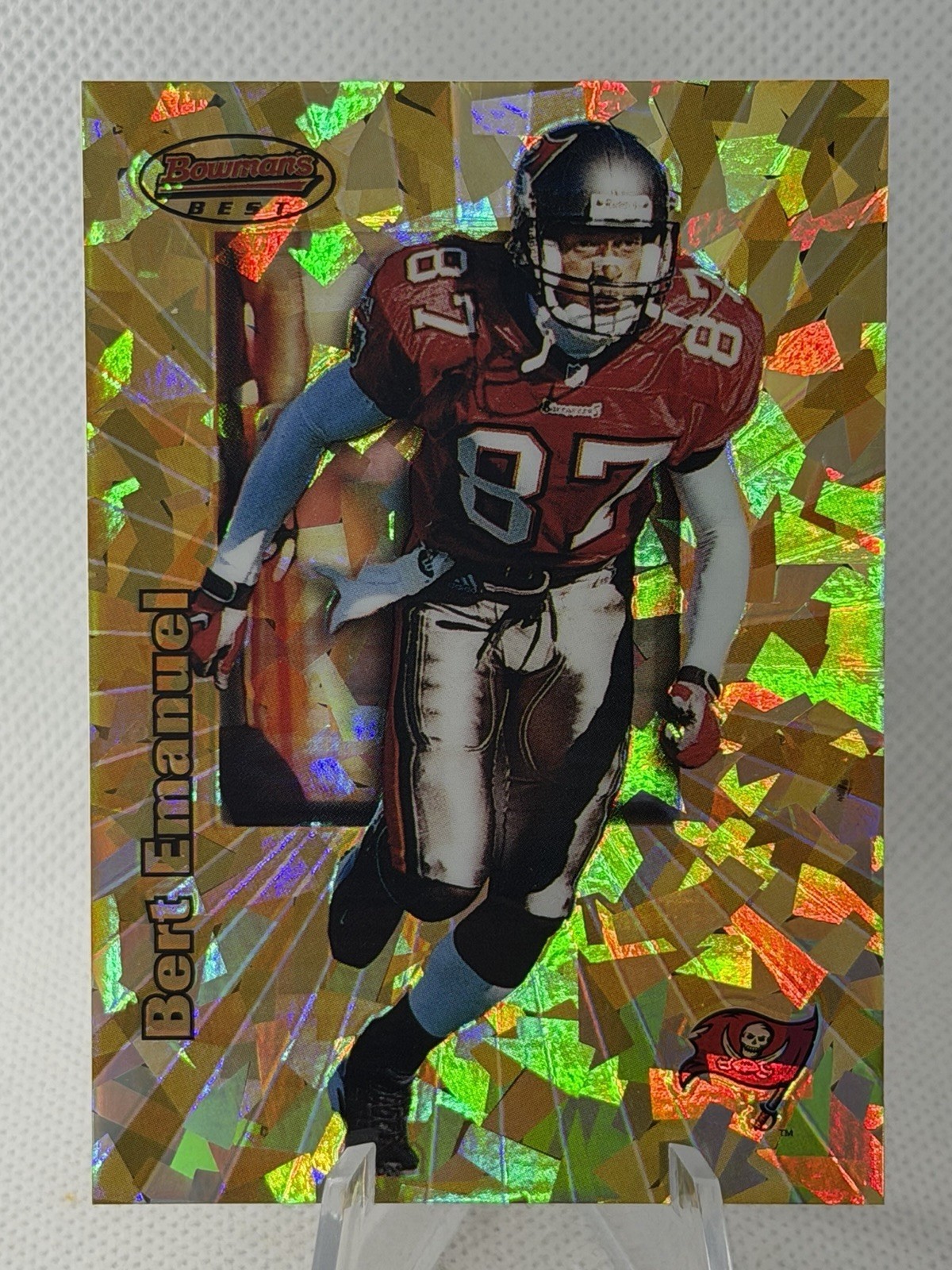 Bert Emanuel - 1998 Bowman\'s Best #12 Atomic Refractor /100