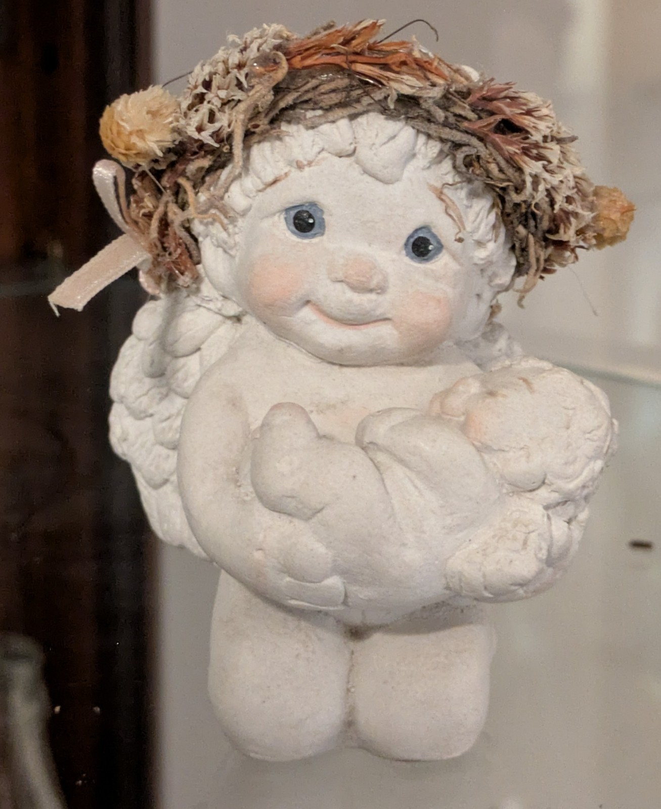 Vintage 1994 Lisi Signed Angel Figurine with Baby (PET037) Vintage 1994 Lisi Signed Angel Figurine with Baby (PET037)