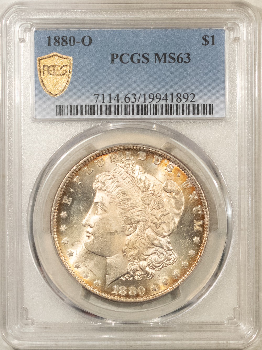 1880-O $1 MORGAN DOLLAR - PCGS MS-63 FRESH, ATTRACTIVE TOUGH NEW ORLEANS DOLLAR