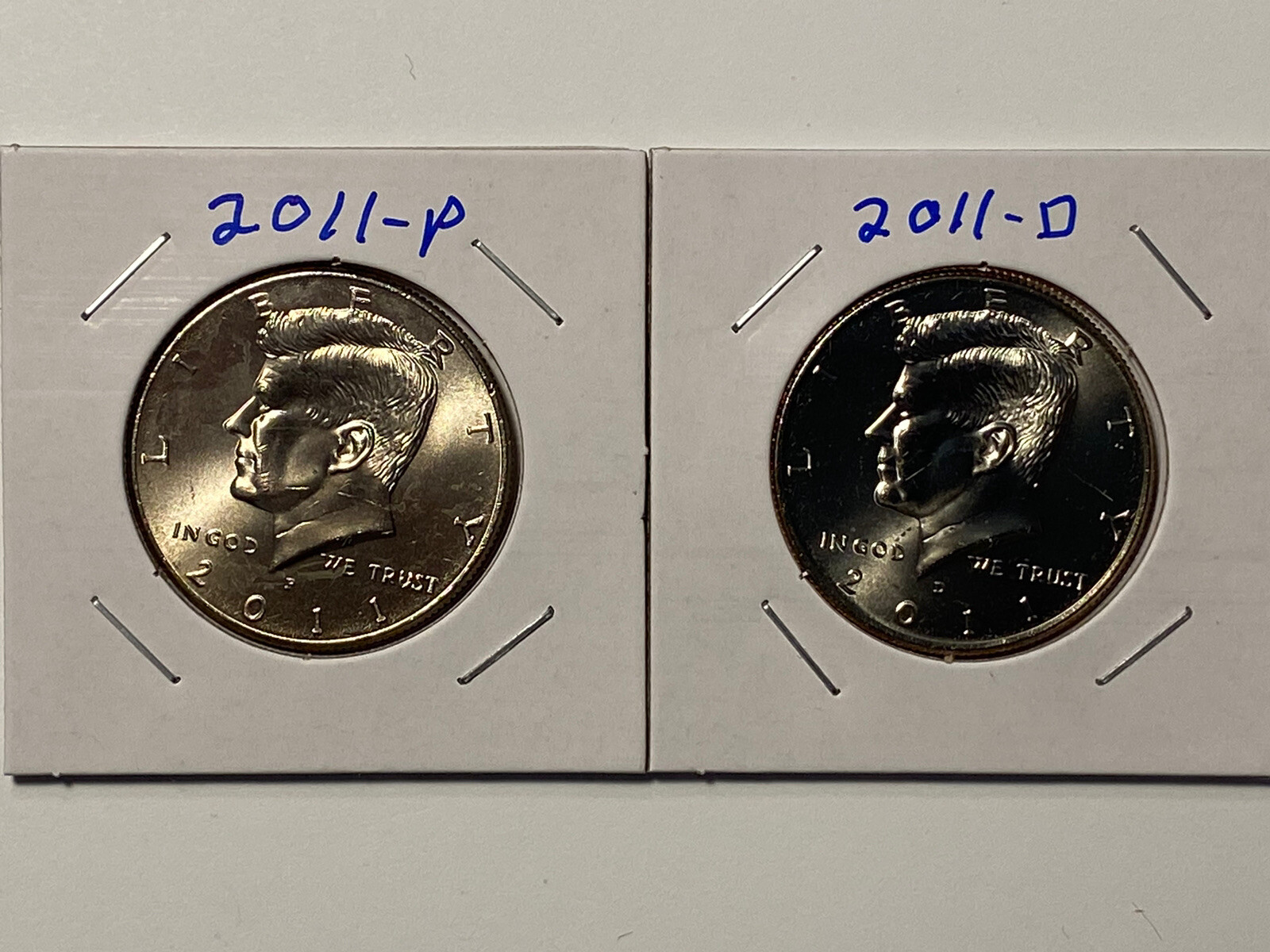 2011 P&D KENNEDY HALF DOLLAR Set (2 COIN SET) Brilliant Uncirculated Quality 2011 P&D KENNEDY HALF DOLLAR Set (2 COIN SET) Brilliant Uncirculated Quality
