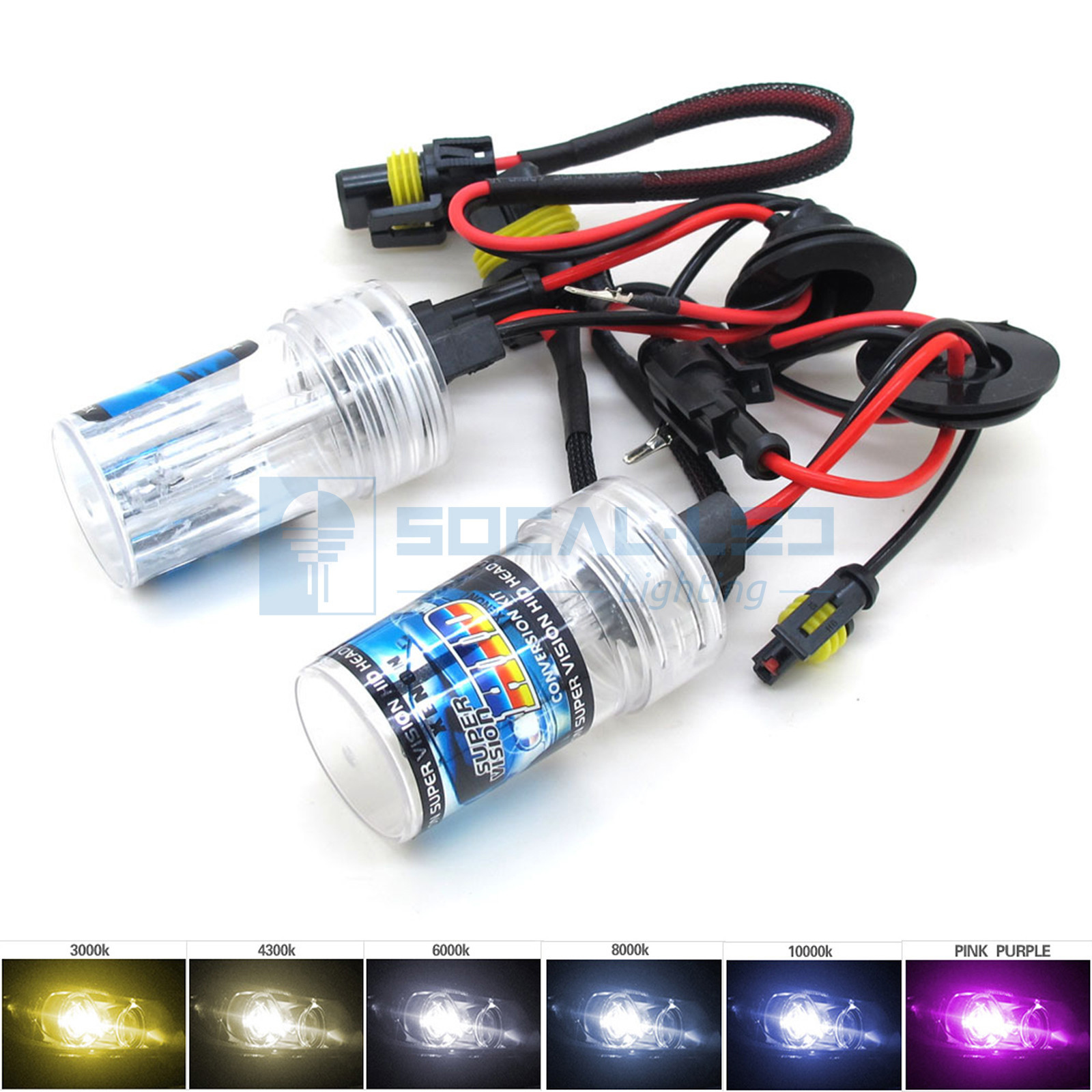 2pcs Xenon HID Replacement Bulbs 35W AC 3000K 4300K 6000K 8000K 10000K 12000K 2pcs Xenon HID Replacement Bulbs 35W AC 3000K 4300K 6000K 8000K 10000K 12000K