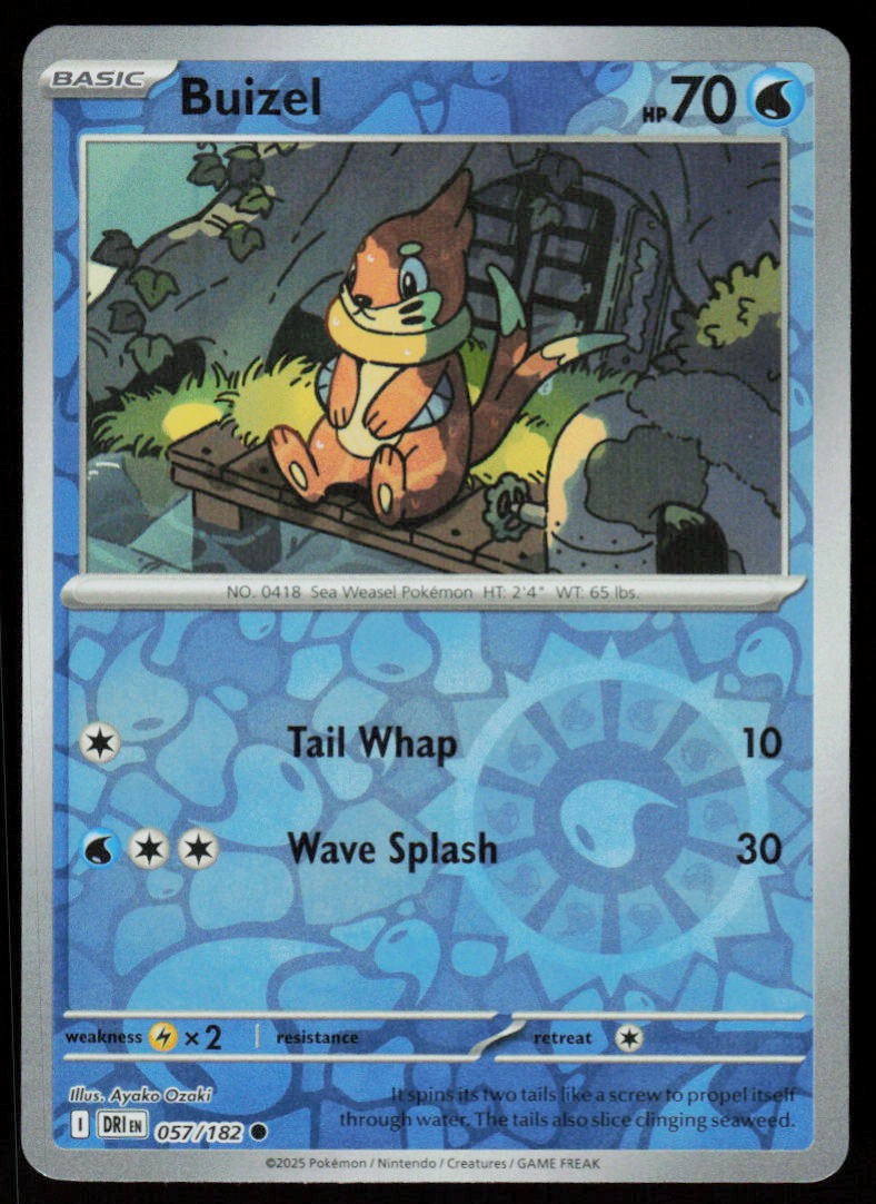 Buizel 057/182 Common Destined Rivals Pokemon Reverse Holo Near Mint