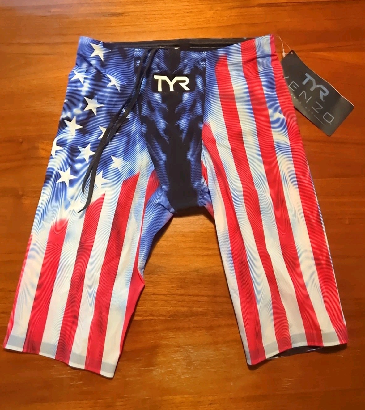 TYR Mens Venzo Phantom USA High Waist Size 29 FINA APPROVED TYR Mens Venzo Phantom USA High Waist Size 29 FINA APPROVED