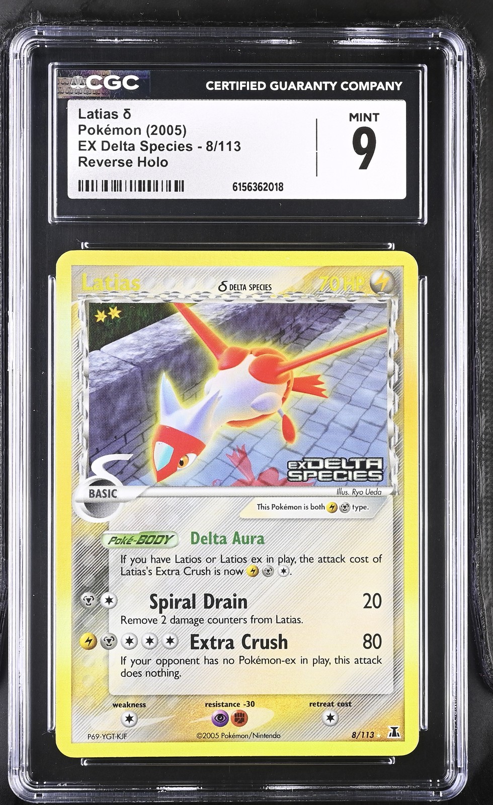 Latias 8/113 Reverse Holo EX Delta Species Stamp Pokemon English CGC 9 Mint