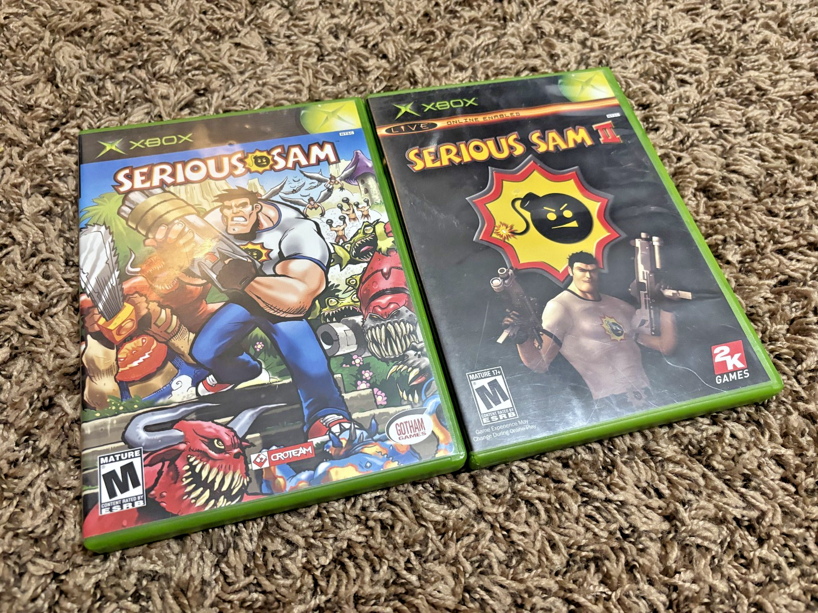 Serious Sam 1 & 2 Microsoft Xbox (Complete w/ Manual, Great Shape)