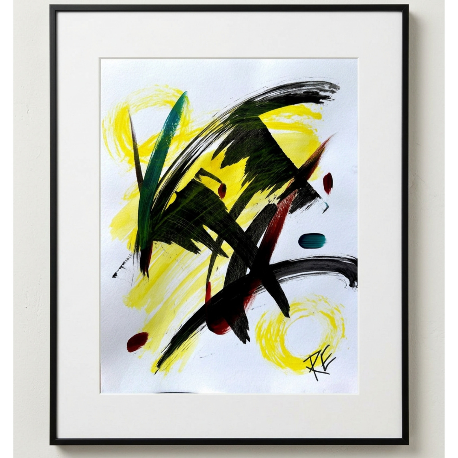 EMBRY Original Bold Abstract 11x14 Acrylic Art 