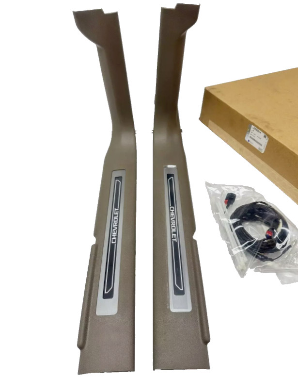 OEM 2015-2020 Chevrolet Tahoe Suburban Illuminated Front Sill Plates In Dune