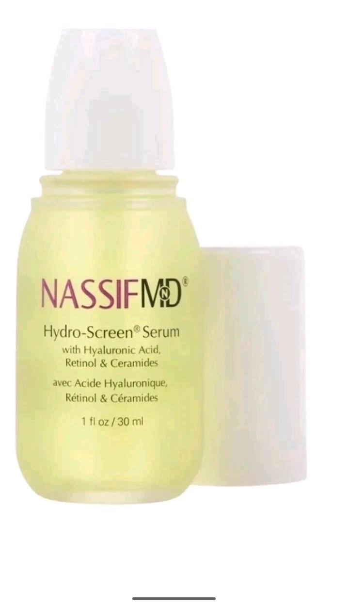 NassifMD Hydro Screen Serum with HA Retinol & Ceramides 1 oz SEALED NEW IN BOX