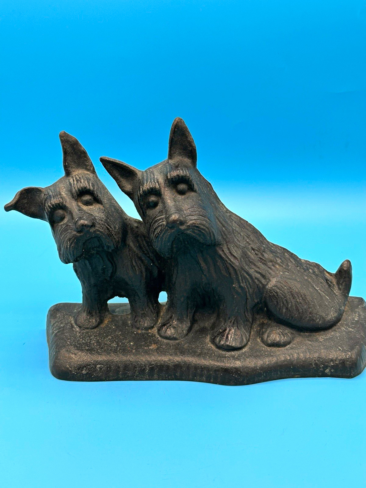 JSL CO Vintage Cast Iron Dog Door Stay, Freestanding, Black, MPN 157