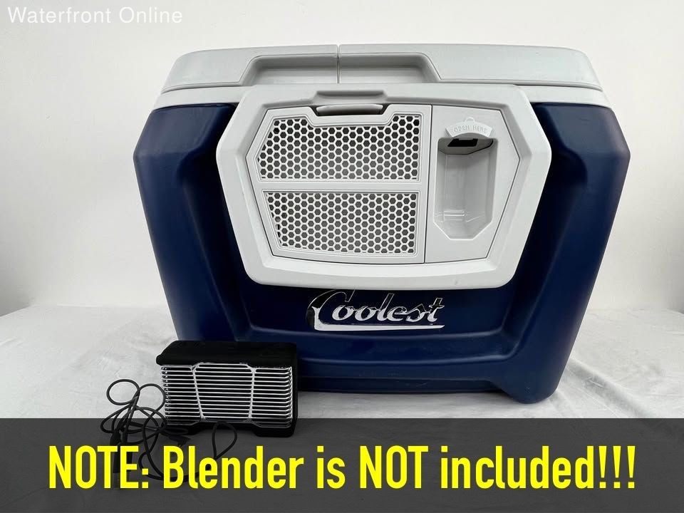 The Coolest Blue Cooler with Bluetooth Speaker