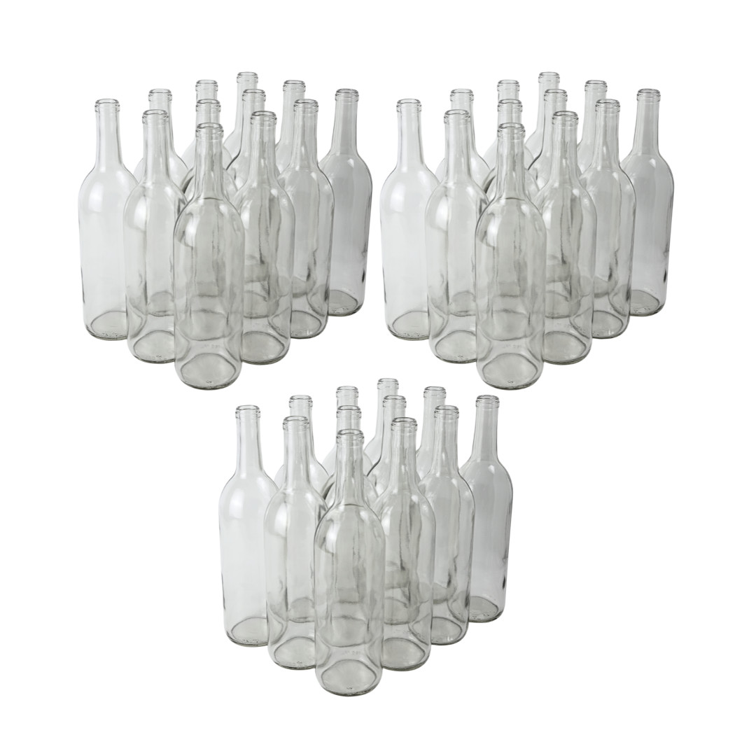 Bordeaux Wine Bottles 750ml Clear/Flint - Case of 36 - Wine, Spirits, Homebrew