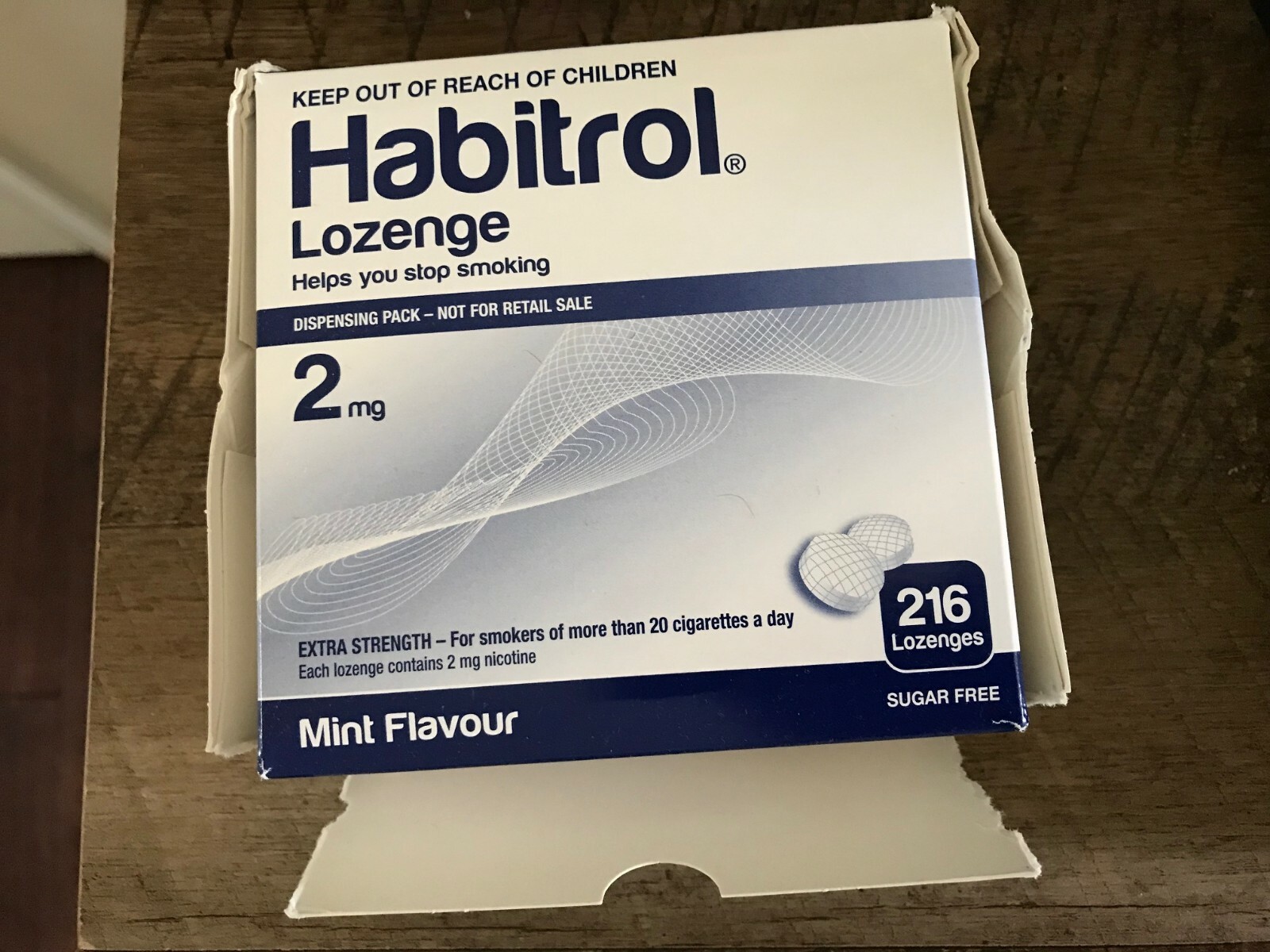 DENTED 2 boxes Habitrol Nicotine Lozenge 2mg Mint Flavor 432 Pieces Sugar Free