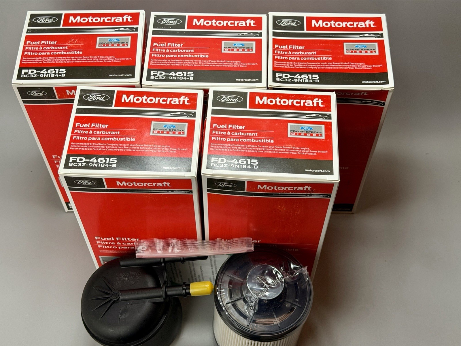 5PCS Genuine Motorcraft FD-4615 Fuel Filter BC3Z-9N184-B Fits Ford 6.7L Diesel 5PCS Genuine Motorcraft FD-4615 Fuel Filter BC3Z-9N184-B Fits Ford 6.7L Diesel