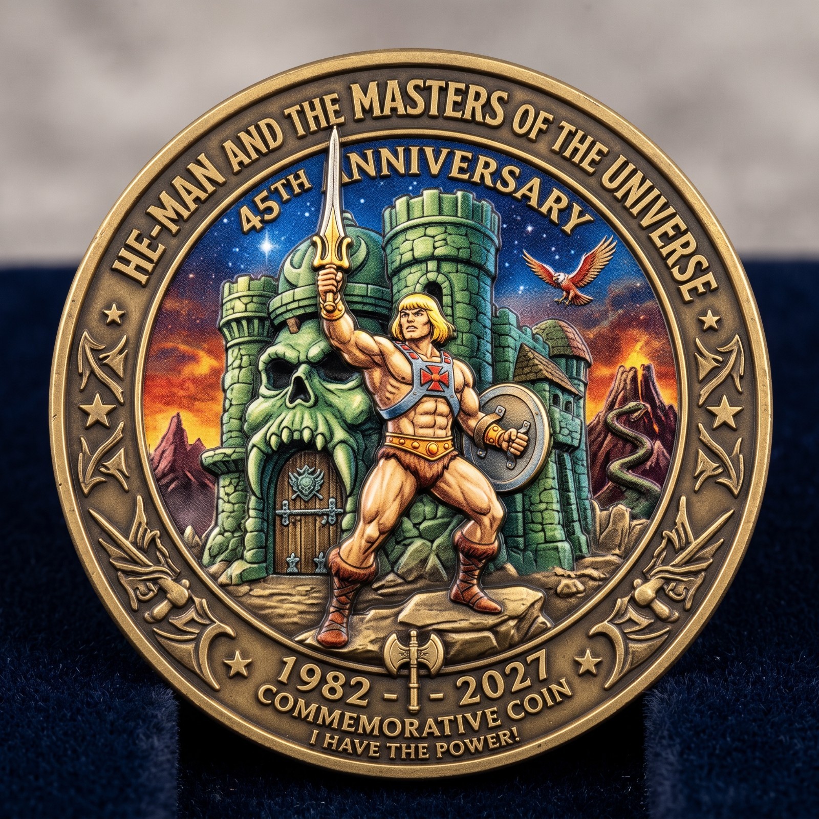 He-man and The Masters of The Universe 45th Anniversary 1982-2027 Coin EZS483