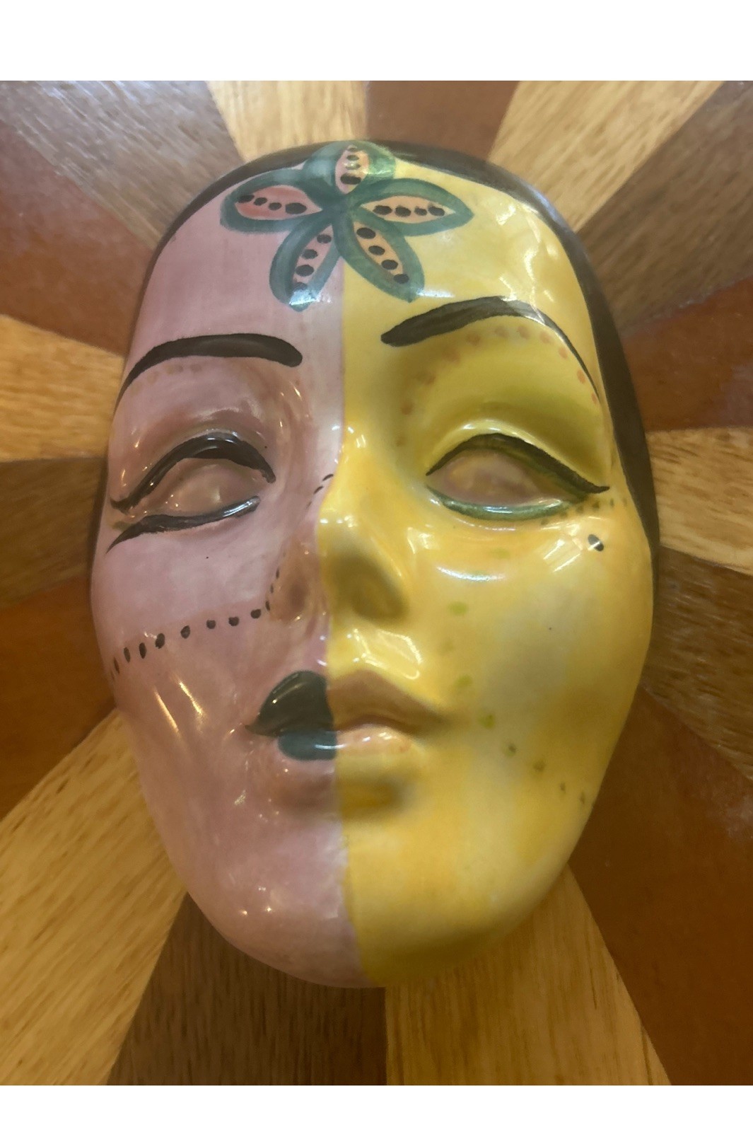 Vintage Italian Ceramic Wall Mask Art Deco Style Carnival Italy Vintage Italian Ceramic Wall Mask Art Deco Style Carnival Italy