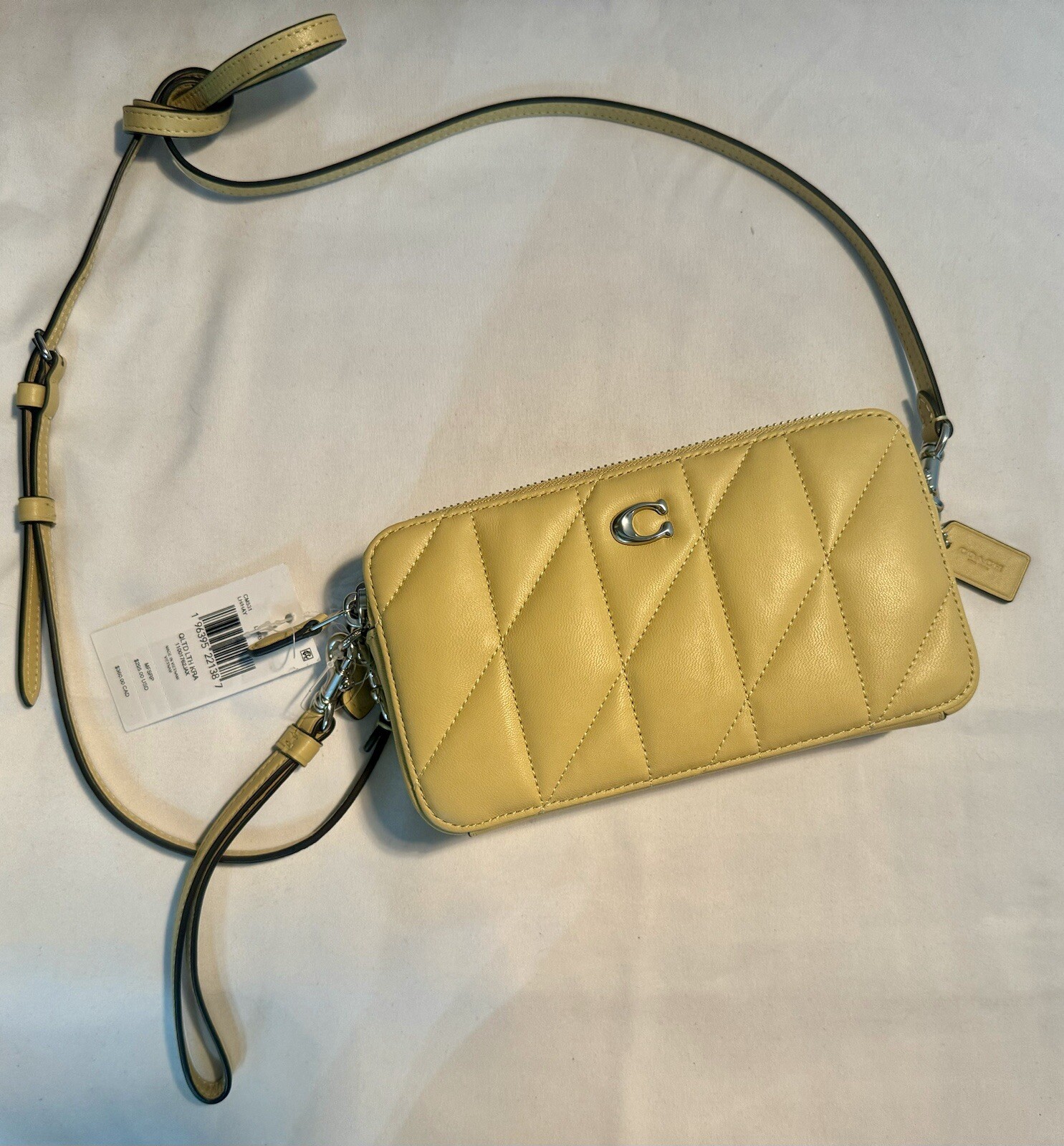 Coach Crossbody Kira Pillow Quilted Nappa Leather In Hay Multi Carry Options NWT