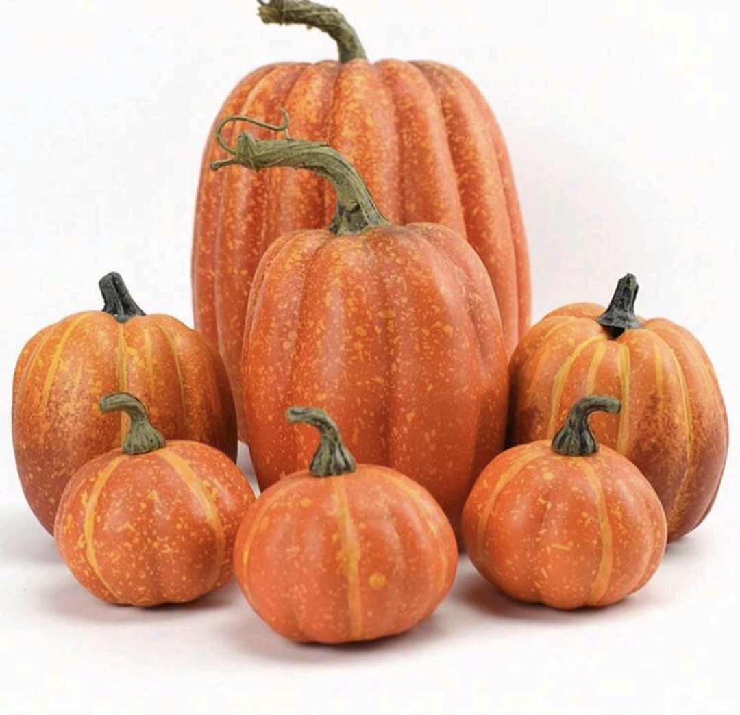 7Pcs Artificial Halloween Decoration Set   Simulation Pumpkins Fall Home Decor