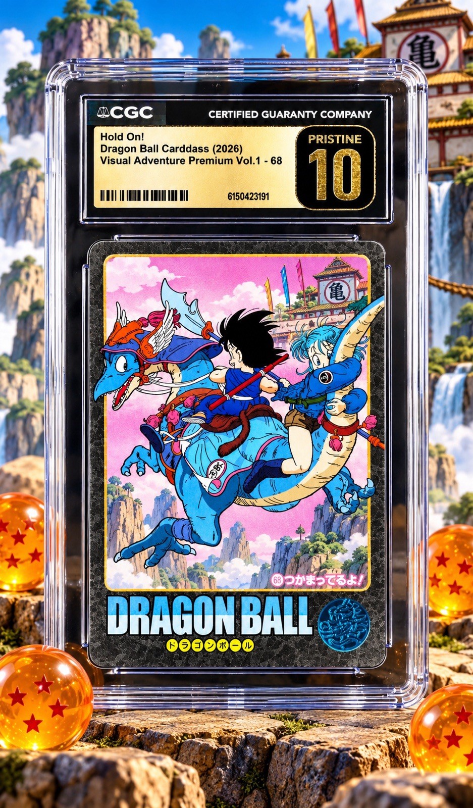✨Hold On Dragon Ball Carddass-Visual Adventure Premium Vol.1 CGC Pristine 10✨