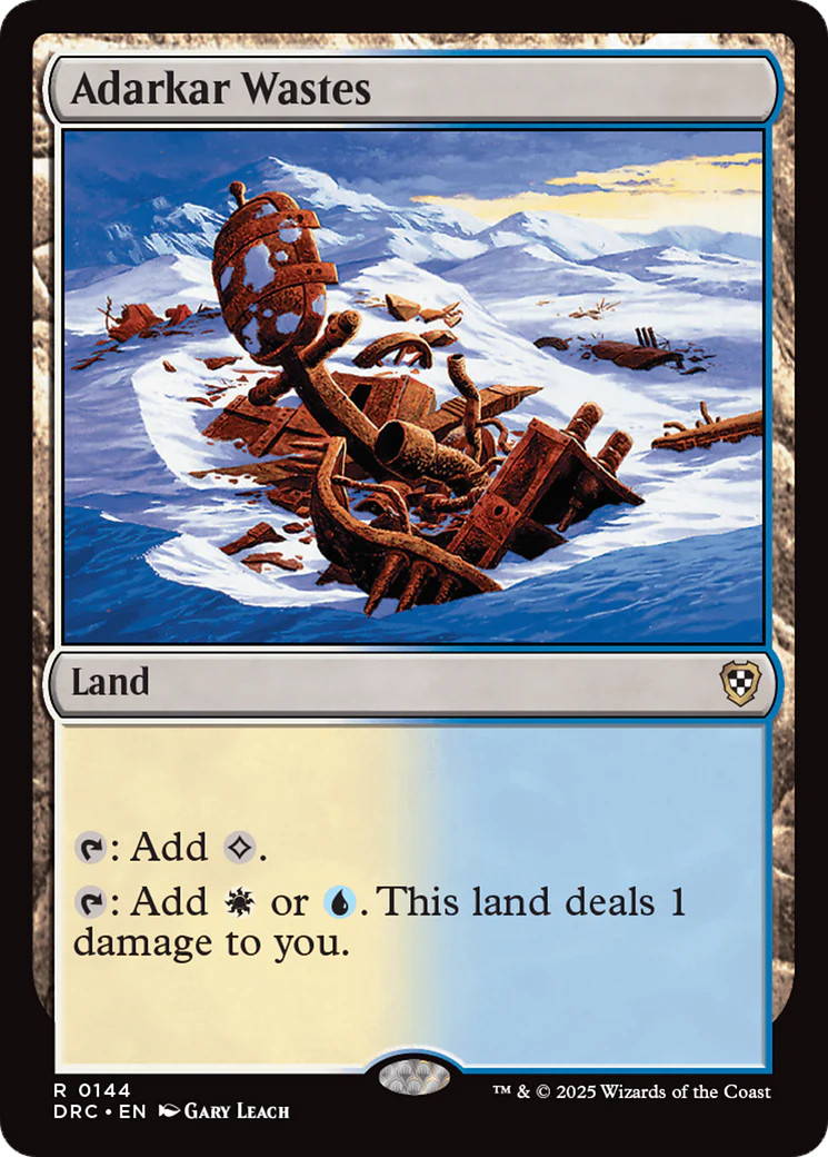 MTG Adarkar Wastes [Aetherdrift Commander] Near Mint Magic