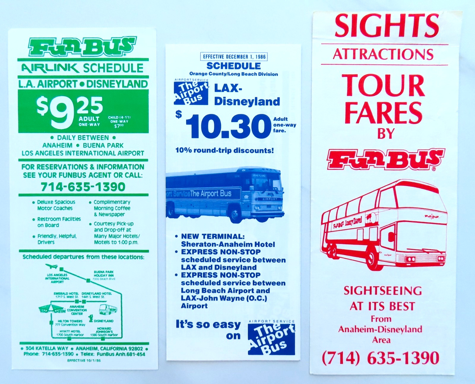 3 Disneyland Bus Schedule Lot Vintage 80s LAX Airport FunBus Tour Travel Anaheim 3 Disneyland Bus Schedule Lot Vintage 80s LAX Airport FunBus Tour Travel Anaheim