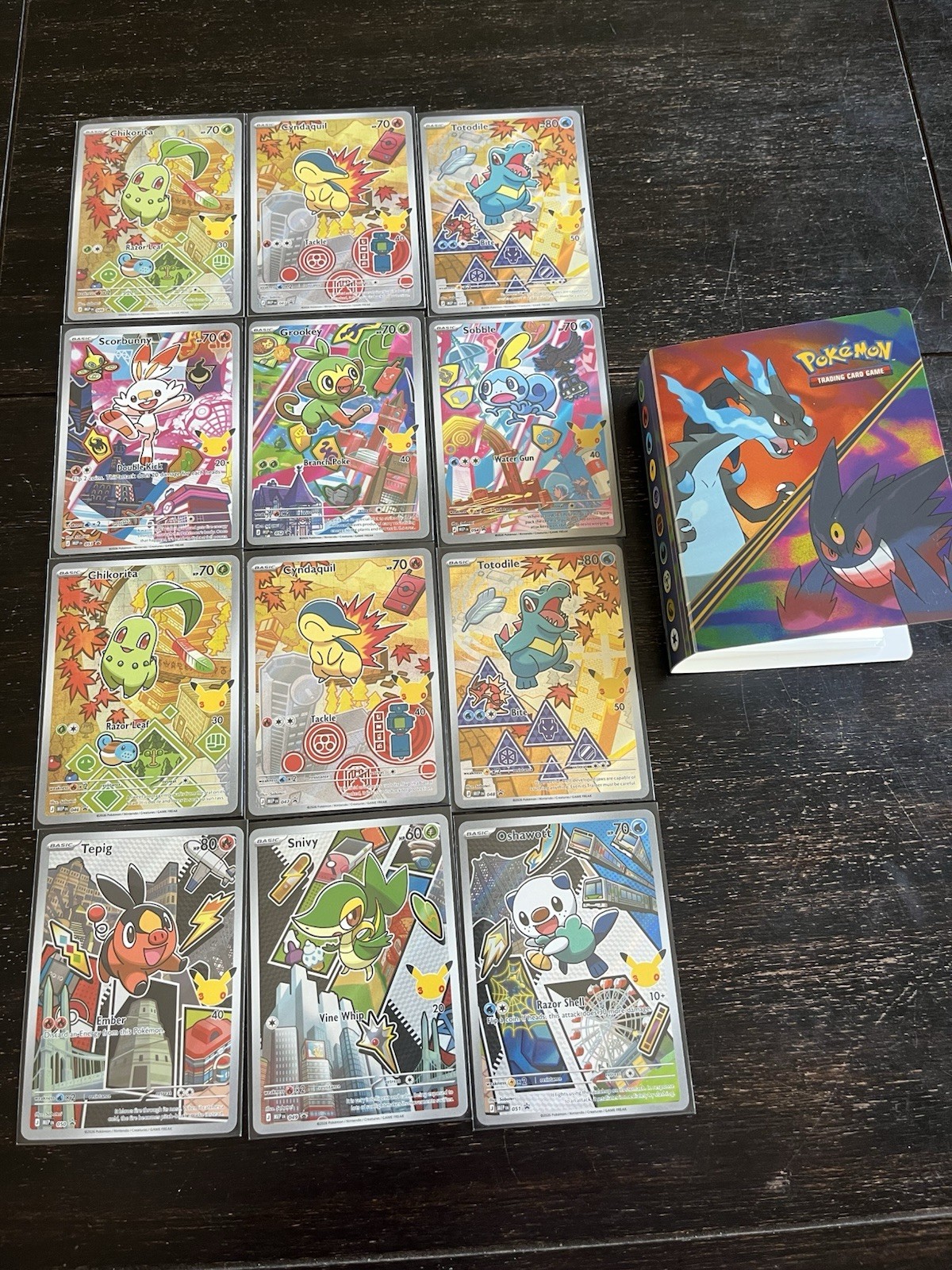 First Partner Series 2 Full Set + Mini Binder (x2 Chikorita,Cyndaquil, Totodile)