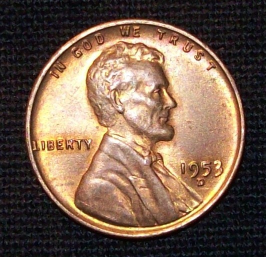 1953-D 1C BN Lincoln Cent