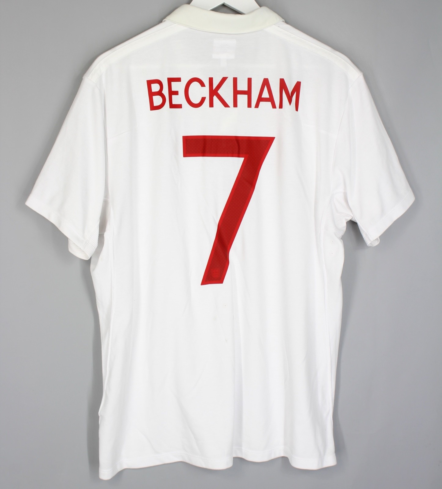 ENGLAND TEAM BECKHAM 2009/2010 FOOTBALL SHIRT JERSEY HOME UMBRO ORIGINAL SIZE 44