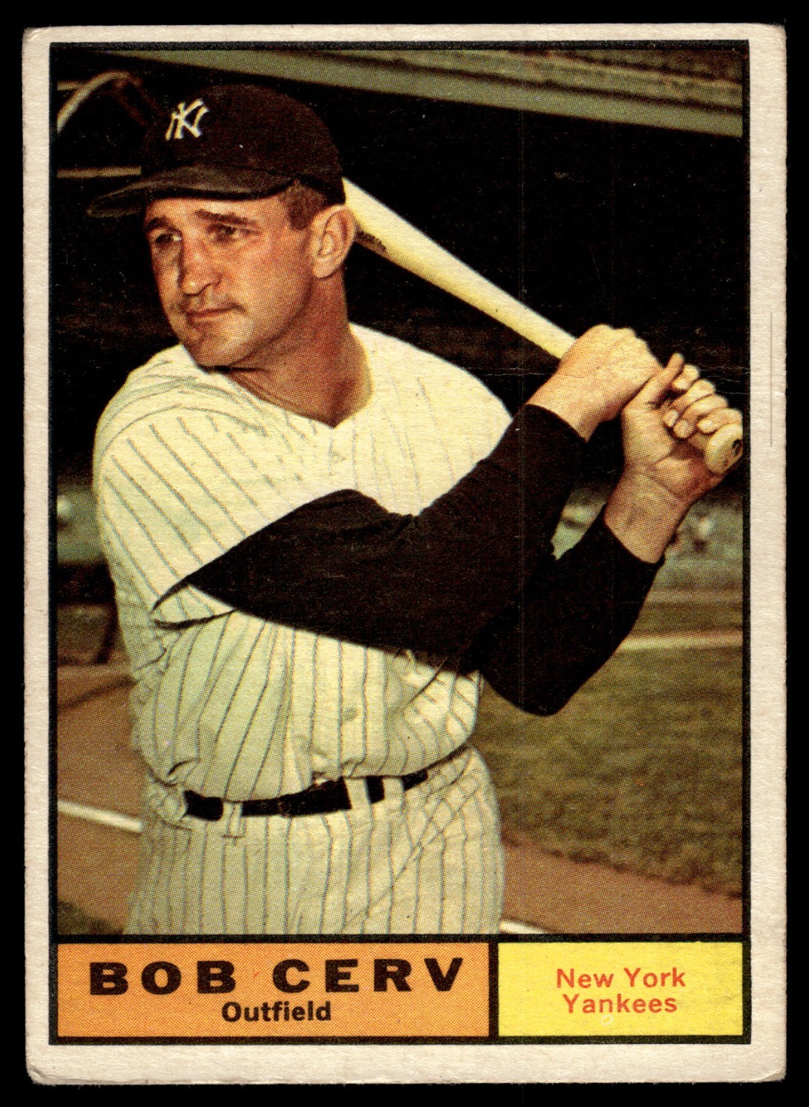 1961 Topps #563 Bob Cerv Yankees HIGH NUMBER Vintage Baseball Card