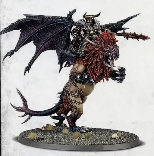 Warhammer AoS Chaos Lord Sorcerer Lord on Manticore with OVAL BASE New No Box Warhammer AoS Chaos Lord Sorcerer Lord on Manticore with OVAL BASE New No Box