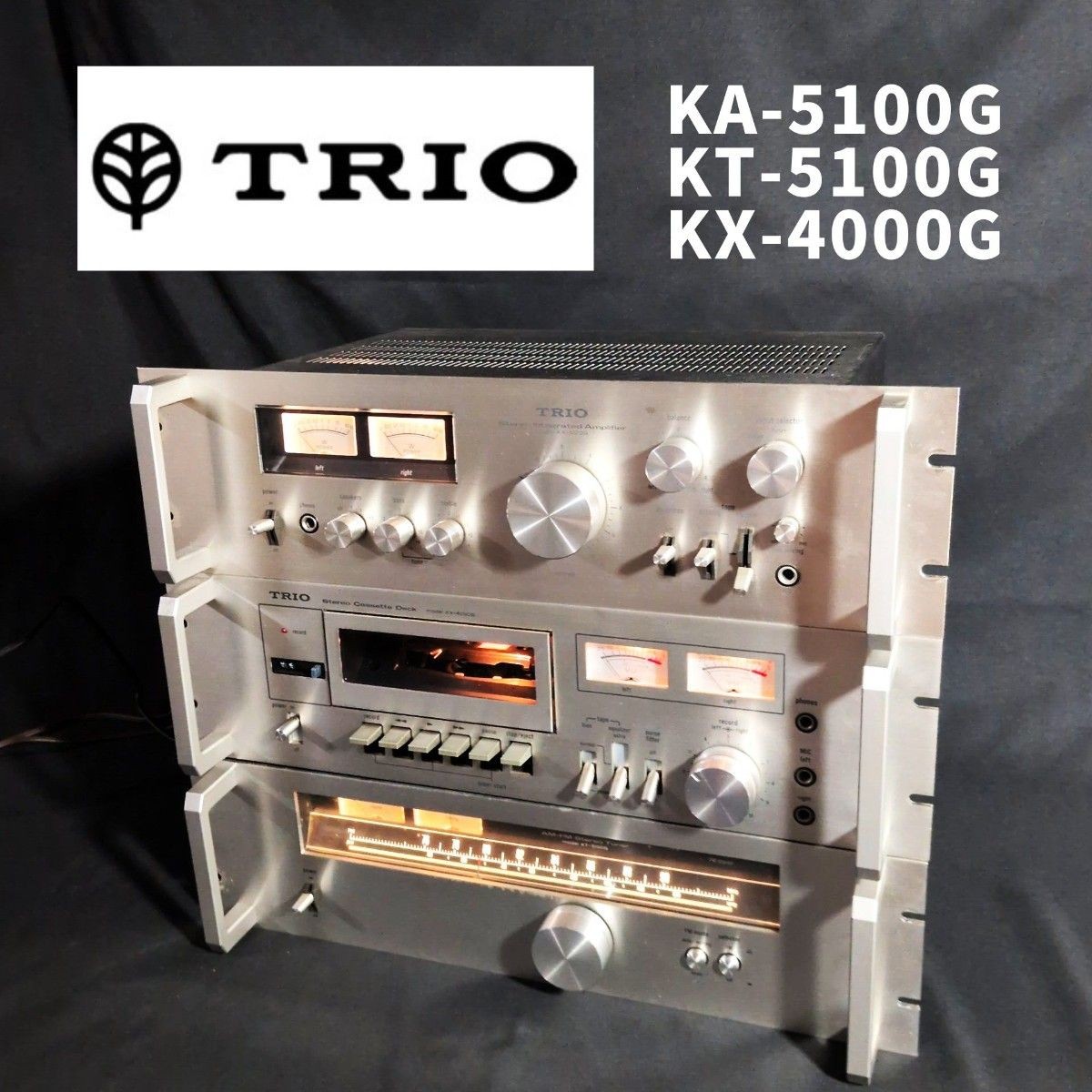 Trio KA-5100G KT-5100G KX-4000G Integrated Amplifier Cassette Deck Tuner