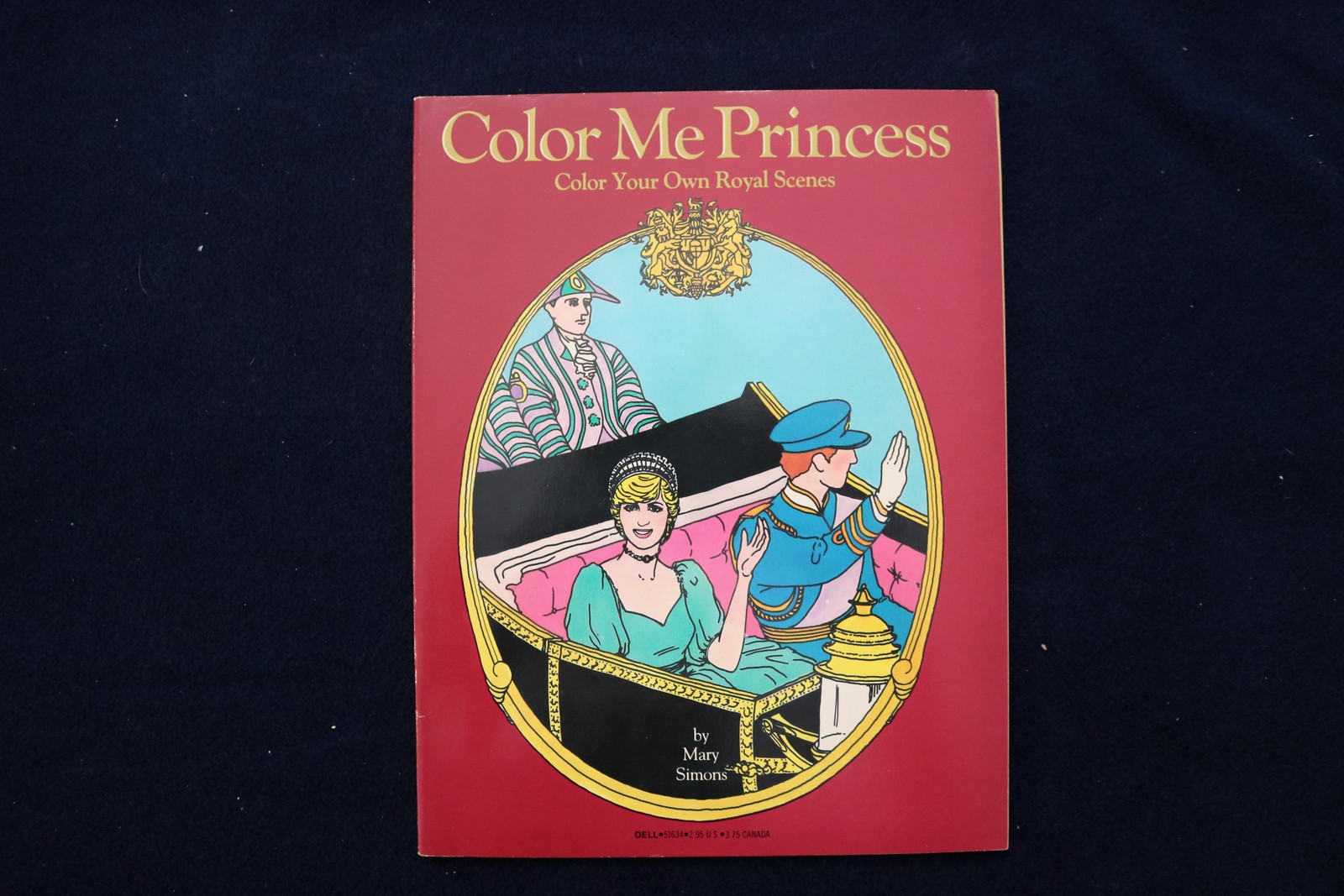 1982 COLOR ME PRINCESS COLORING BOOK - PRINCE CHARLES & PRINCESS DIANA - E 33673