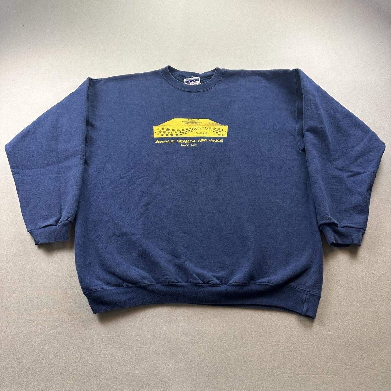 Vintage Google Sweatshirt Mens Large Blue Fleece Crewneck Search Technology y2k Vintage Google Sweatshirt Mens Large Blue Fleece Crewneck Search Technology y2k
