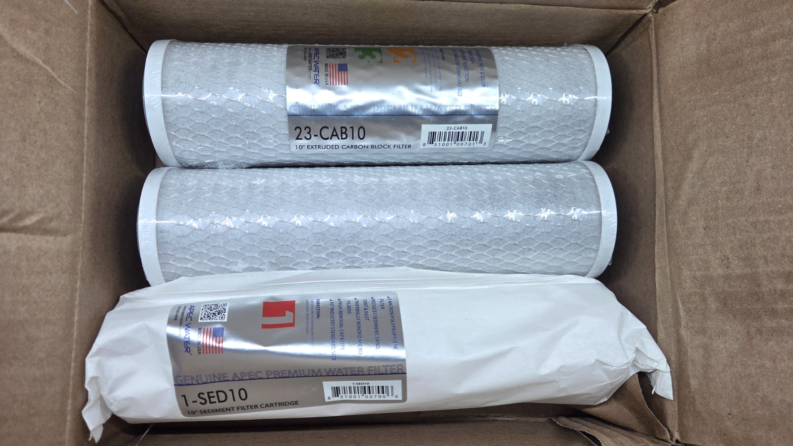 APEC US MADE Replacement Filter Set for WFS-1000 Water System (FILTER-SET)